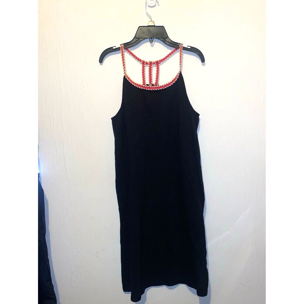 Old Navy Girls Black Knit Cami Dress Braided Straps Size XXL 16 Regular